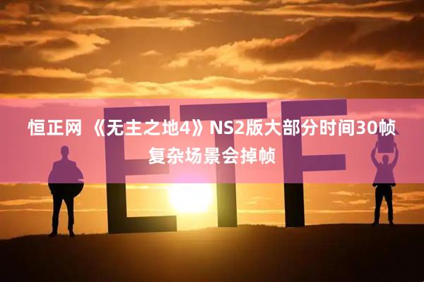 恒正网 《无主之地4》NS2版大部分时间30帧 复杂场景会掉帧