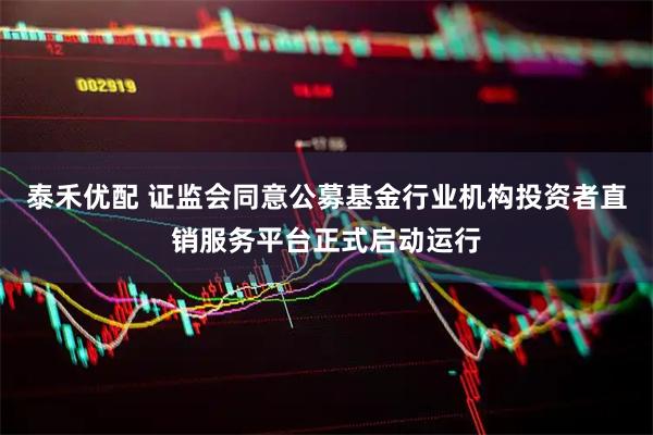 泰禾优配 证监会同意公募基金行业机构投资者直销服务平台正式启动运行